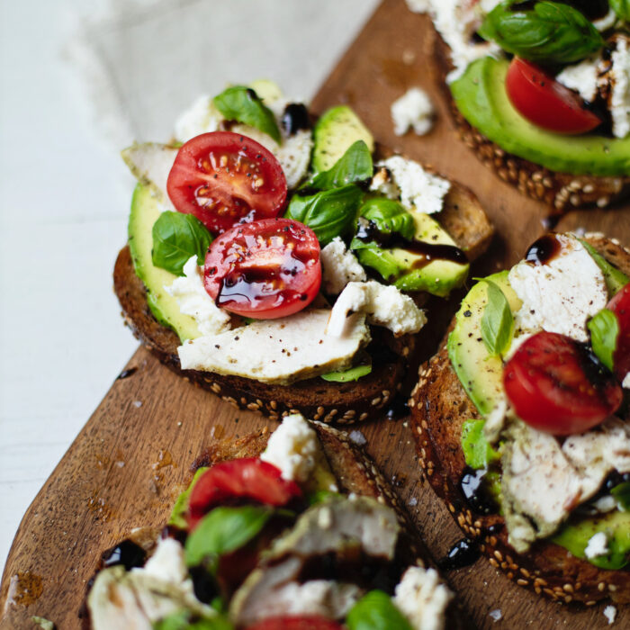 Italiensk bruschetta med kylling