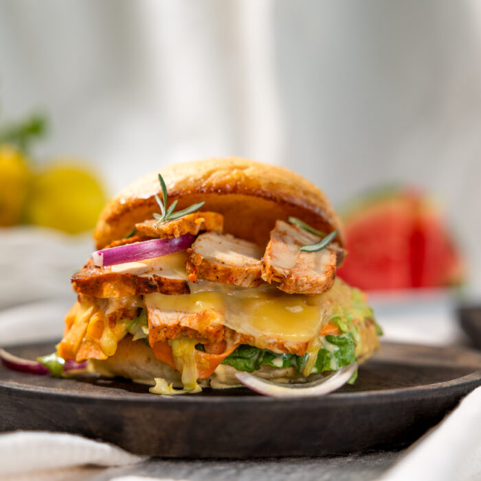 Rask juicy bbq kyllingburger